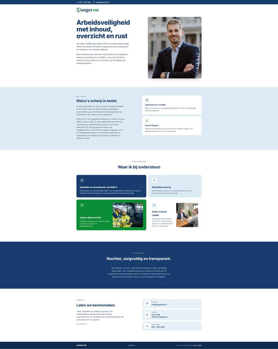 Website van Langer HSE