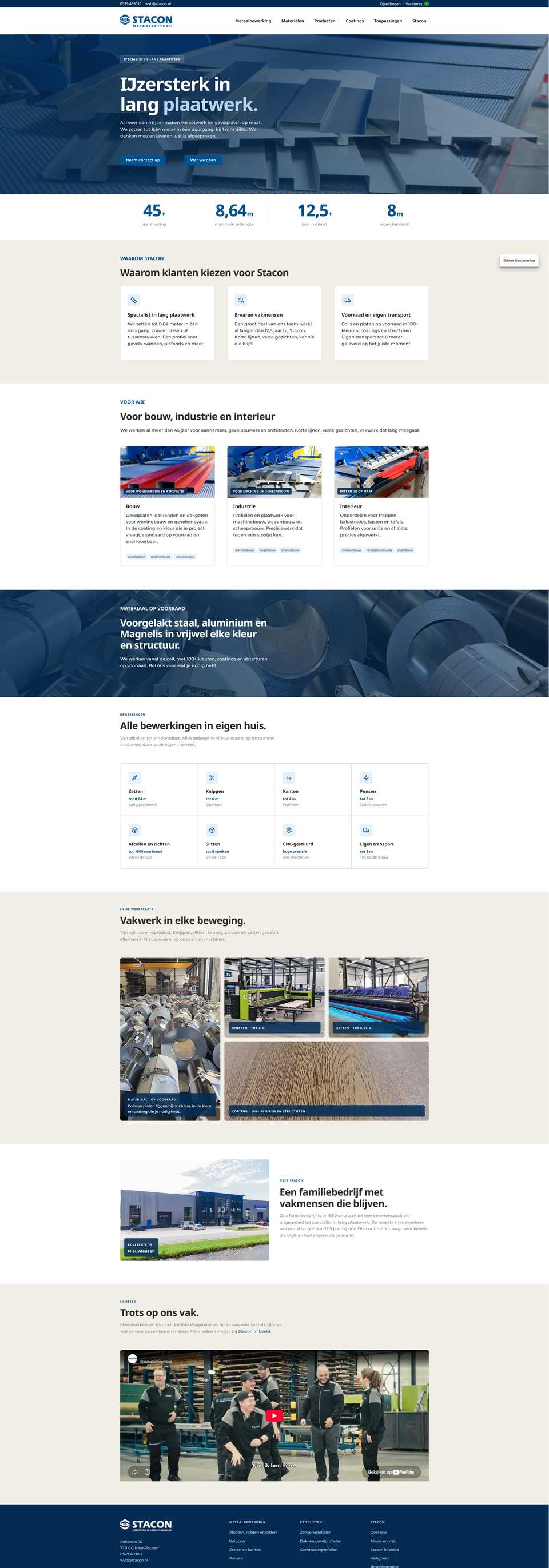 Website van Stacon