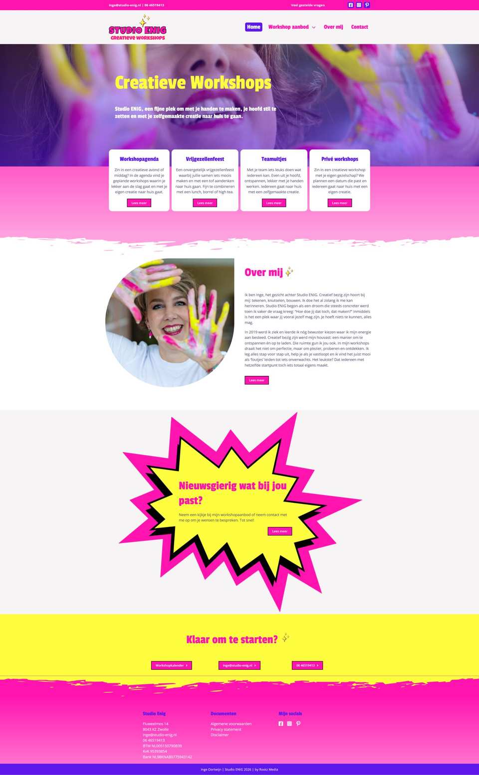Website van Studio Enig