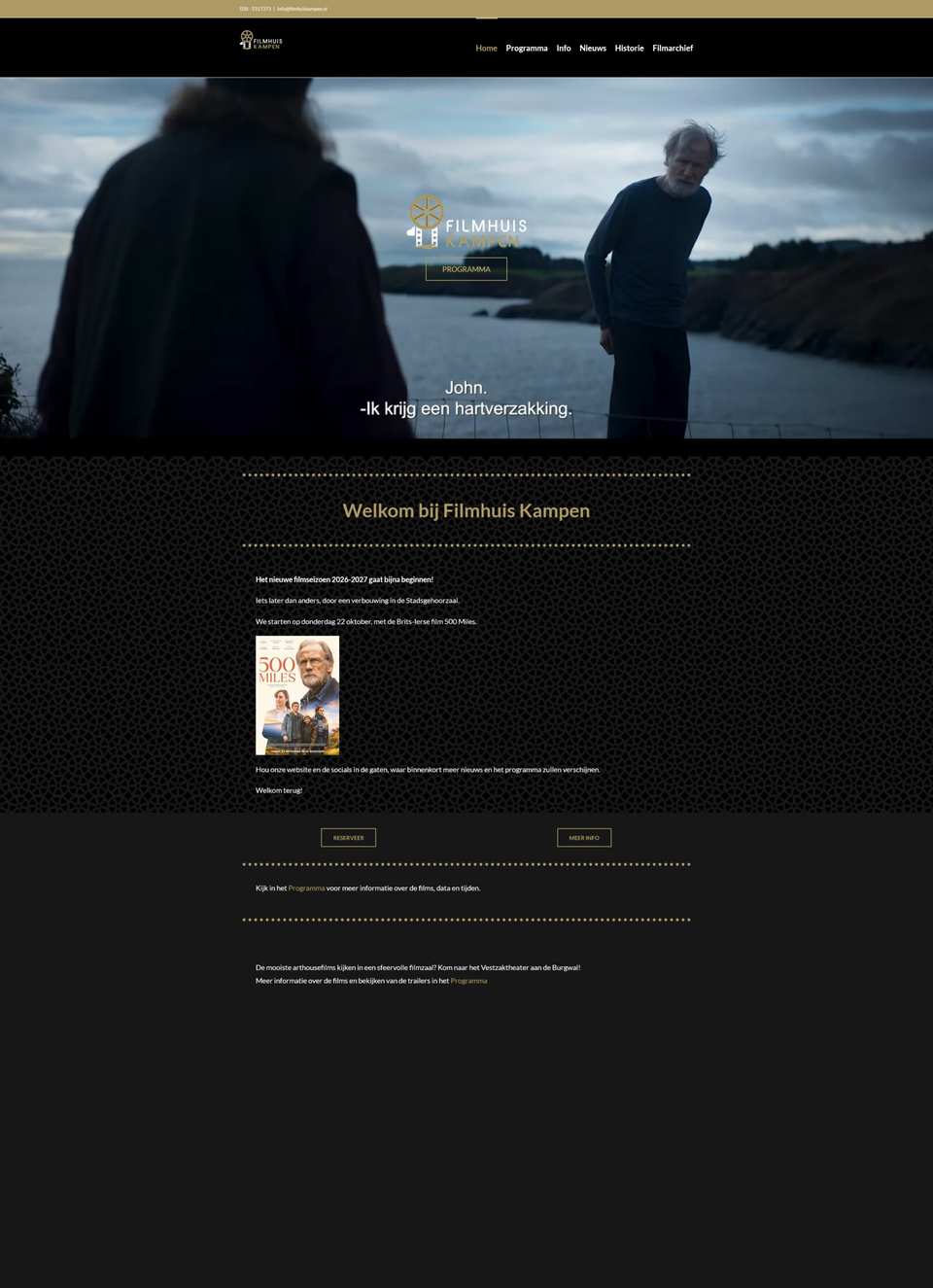 Website van Filmhuis Kampen