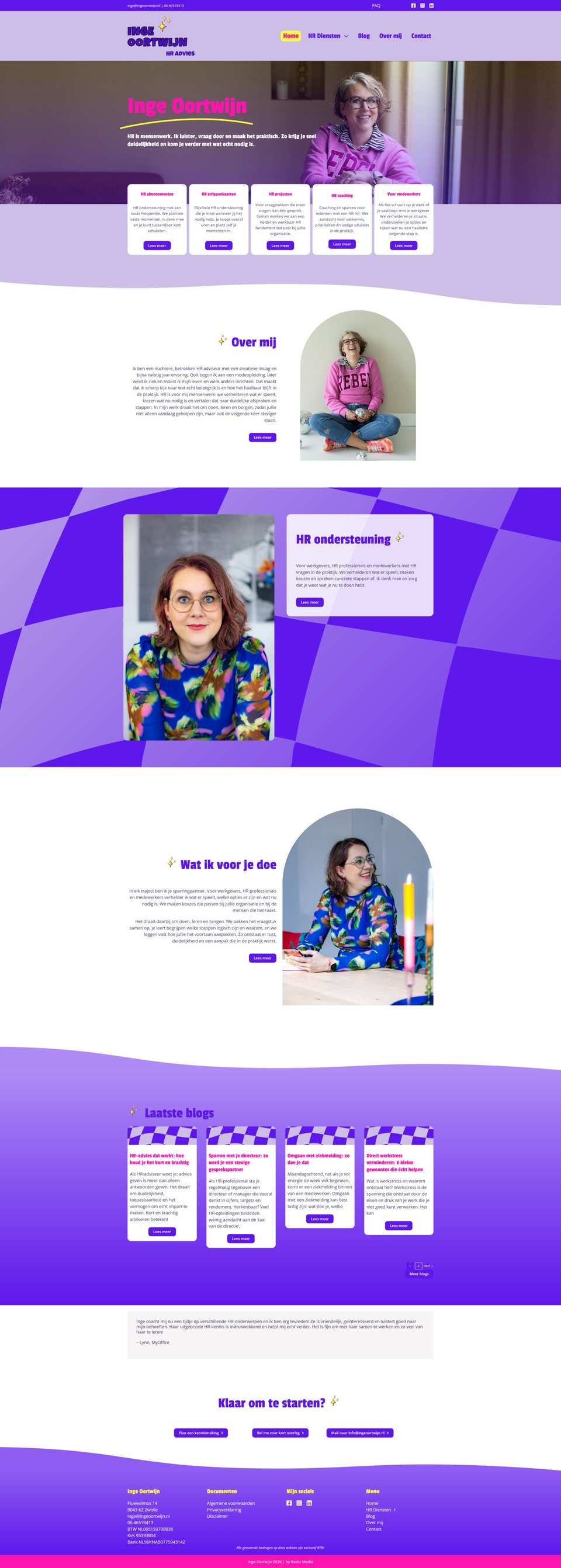 Website van Inge Oortwijn HR Advies