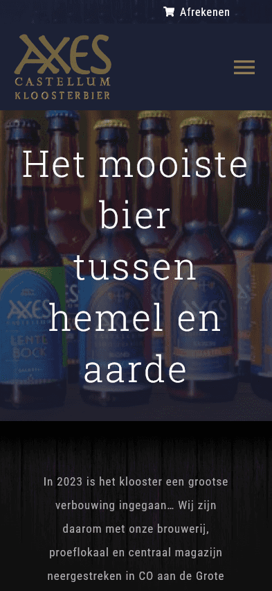 Mobiele homepage van Axes Castellum