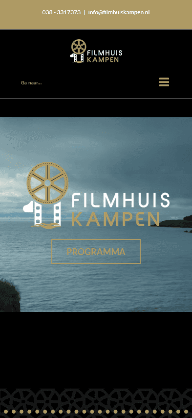 Mobiele homepage van Filmhuis Kampen