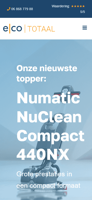 Mobiele homepage van Elco Totaal