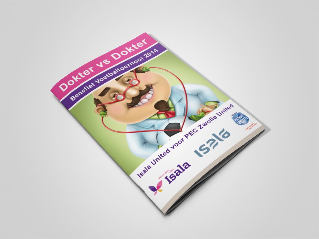 Programmaboekje voor Vrienden van Isala, ontworpen door Rootz Media