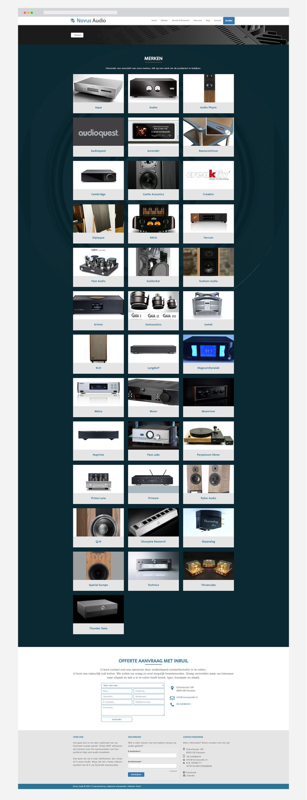 Novus Audio Website